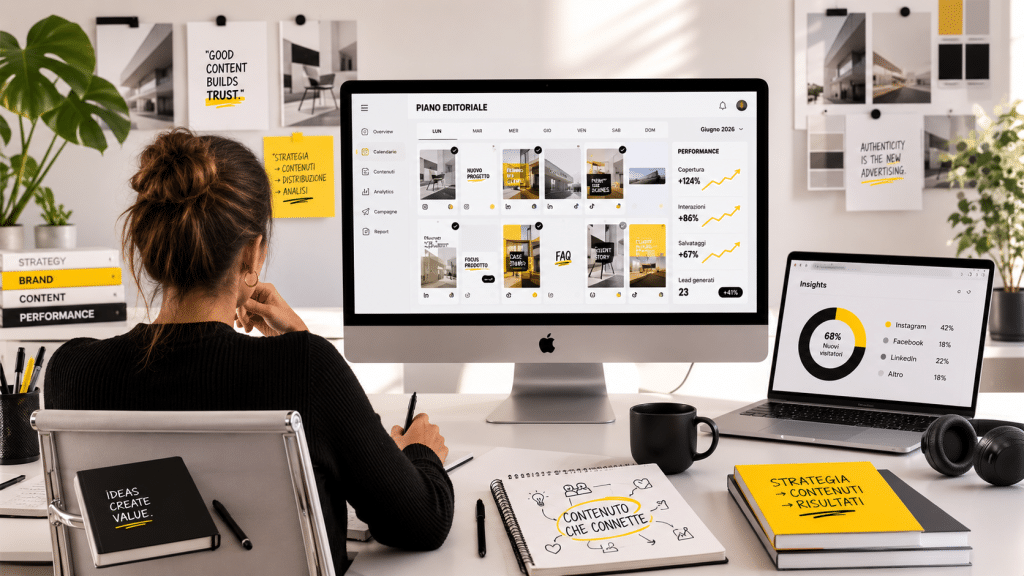 Il team di LABOOM Design al lavoro su una strategia di inbound marketing